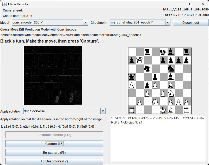Chess Tracker GUI 2 Deep Learning Chess Tracker
